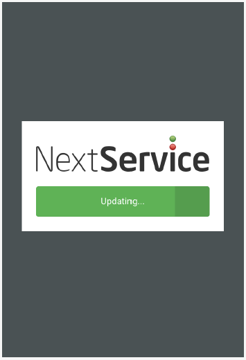NextService Mobile update screen.
