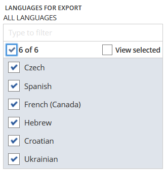 All Languages selected in the All Languages window.