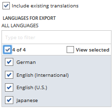 All languages selected in the All Languages window.