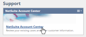 NetSuite Account Center link