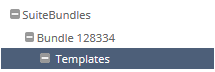 Location of Templates folder under the SuiteBundles menu item.