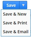 drop-down Save list showing options