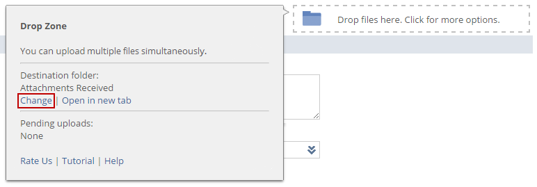 Drag and Drop Change Destination Folder