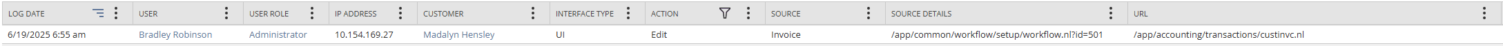 An action triggered by an event based workflow.