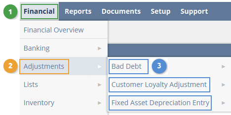 Sample custom transaction link highlighting the section, category, and label.