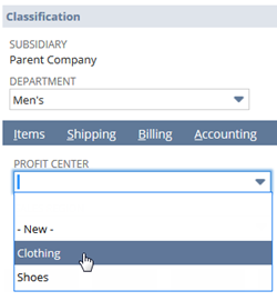 Segment filtering example.