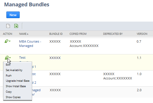 Phased Upgrade of Managed Bundles section of the Managed Bundles Overview page
