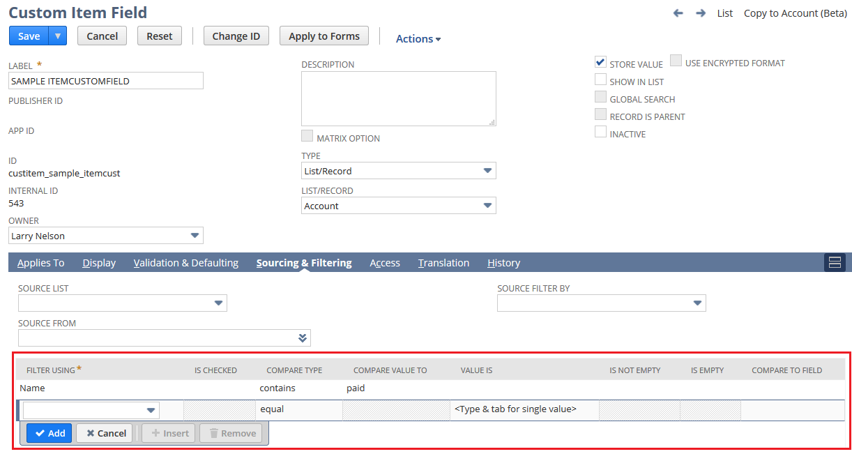 Embedding Structured Fields Within a itemoptioncustomfield Object section of the Custom Transaction Item Option Fields as XML Definitions page