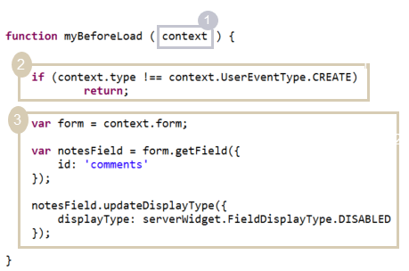 Sample beforeLoad entry point function.