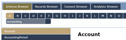 The Schema Browser