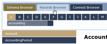 The Records Browser and Connect Browser tabs.