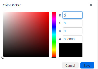 Select color window
