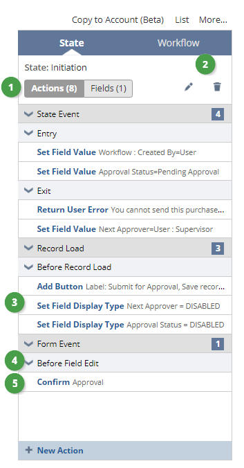 A screenshot of a State tab in a sample workflow.