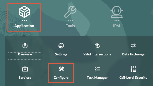 Navigate to the Configure page