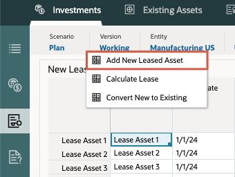 Add New Leased Assets