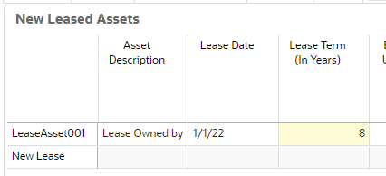 Set lease term