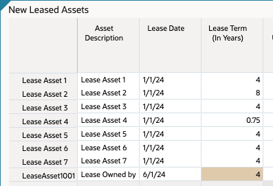 Set lease term