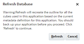 Refresh Database prompt
