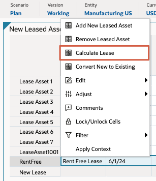 Calculate Lease