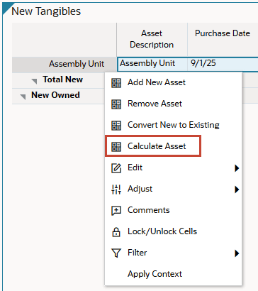 Calculating Asset Expenses