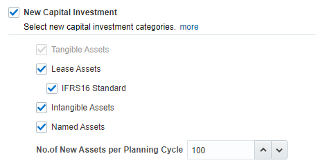 New Capital Investment component