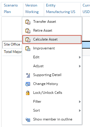 Calculate Asset