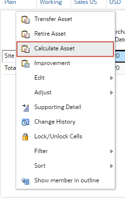 Calculate Asset