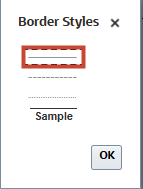 Thin style border selection