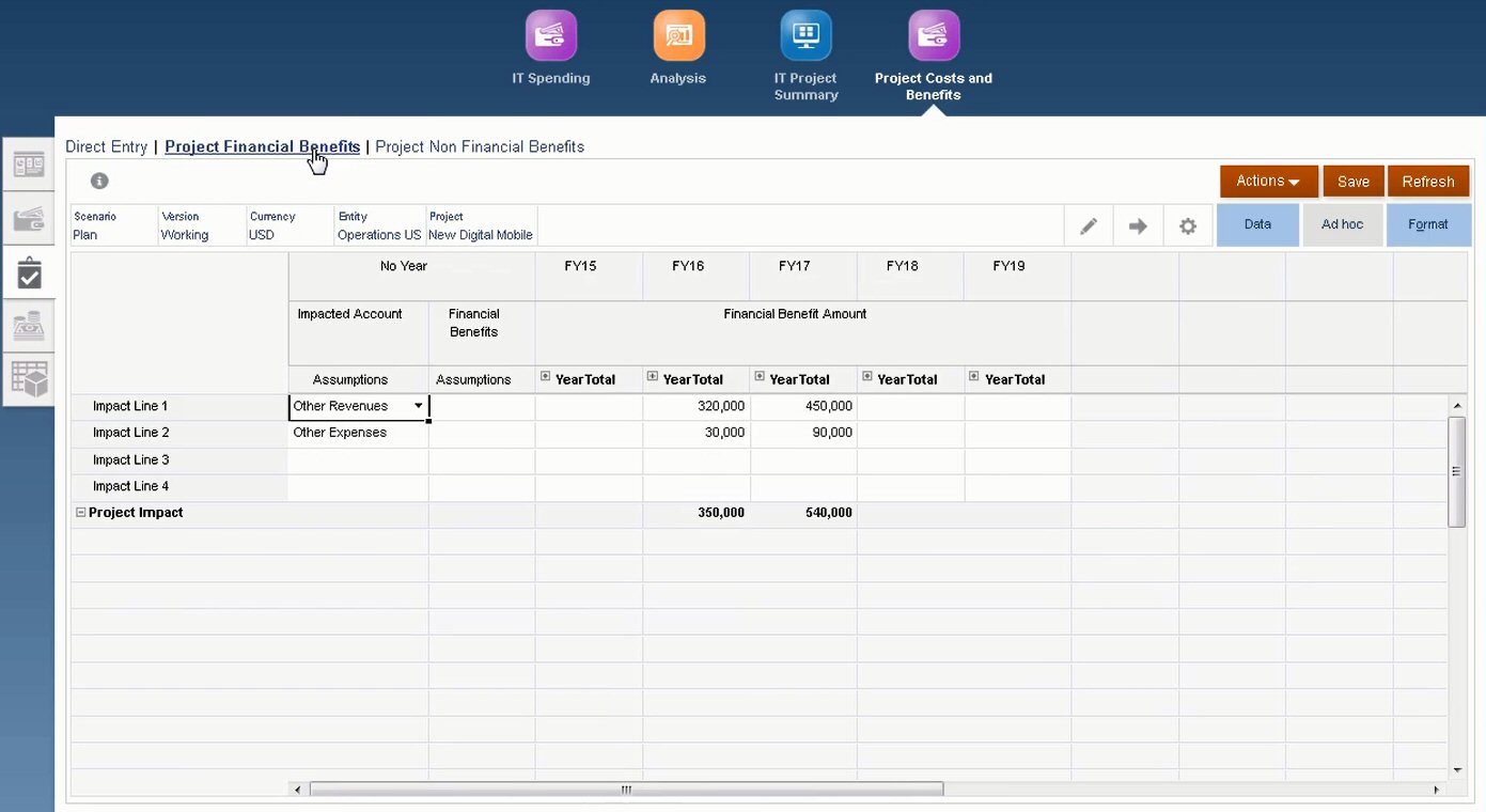 Sample IT Project financial benefits form