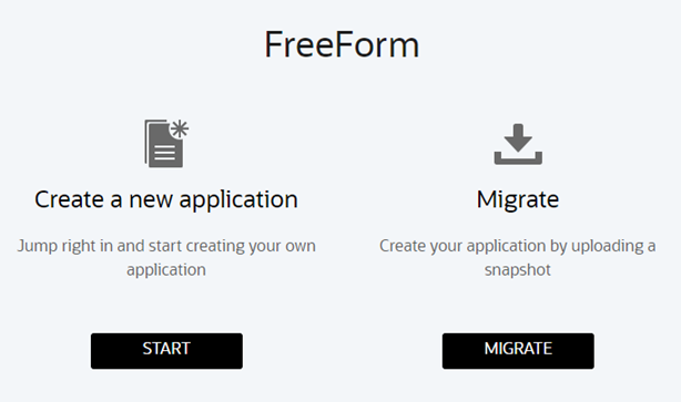 FreeForm business process Creation Options