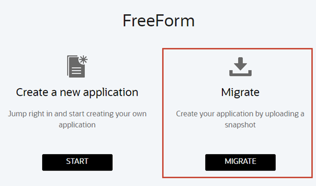 FreeForm Business Process Migrate Option