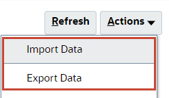 import export menu