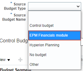 Source Budget Type