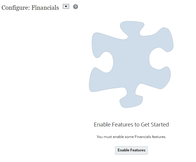 Configure page for Financials
