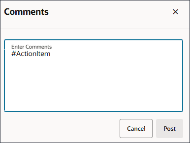 Comments box