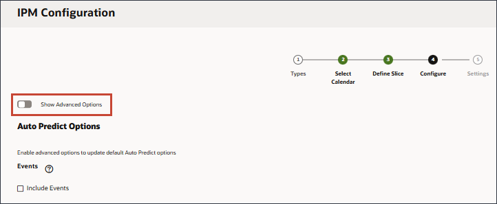 Show Advanced Options