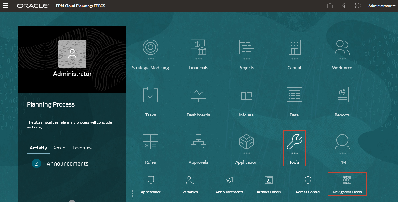 home page