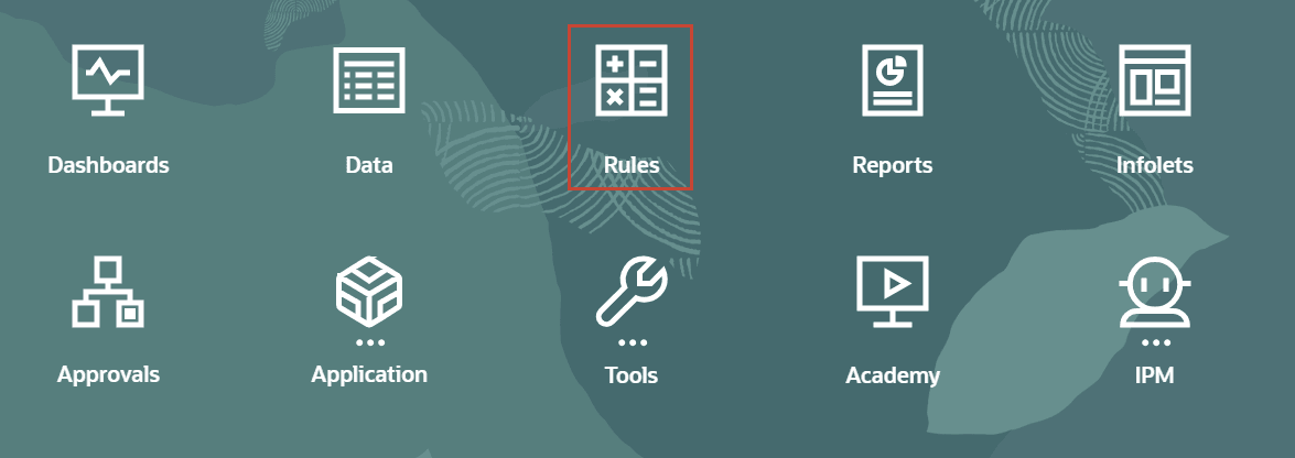 Rules card on home page