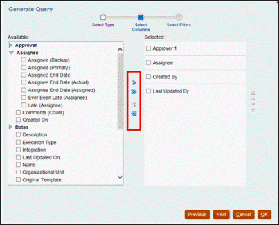 select columns.