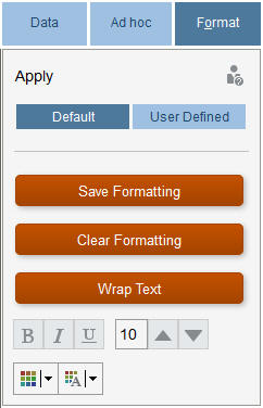 Screenshot of Format button