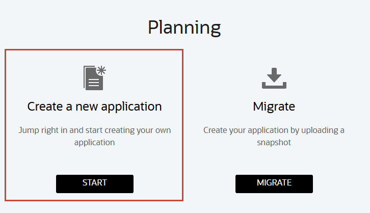 Create a new application