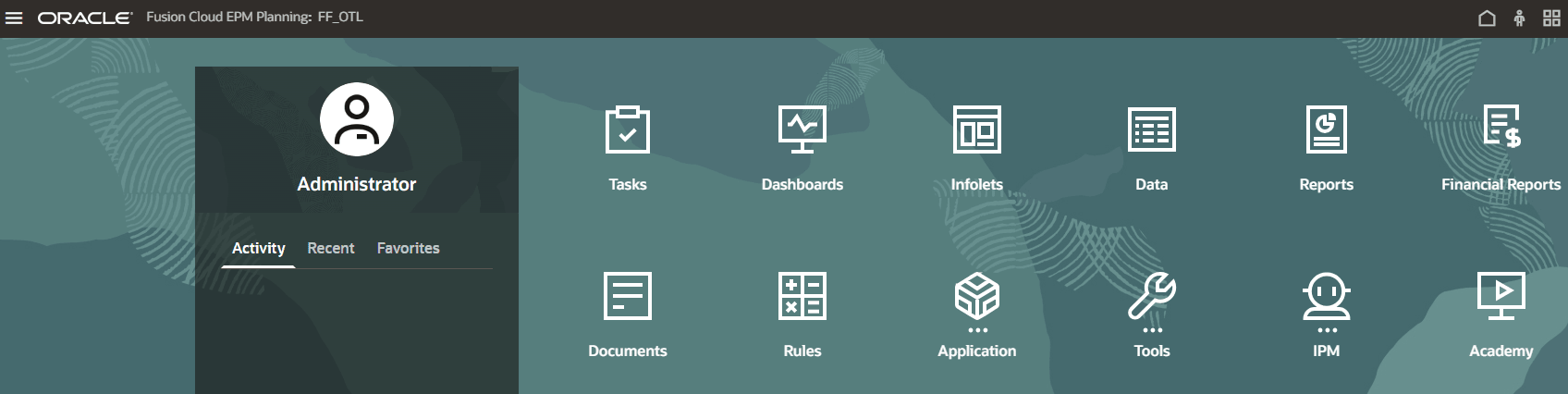 Planning home page