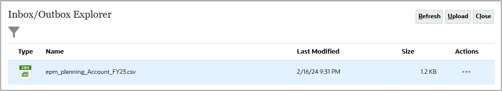 Loading Data in Planning