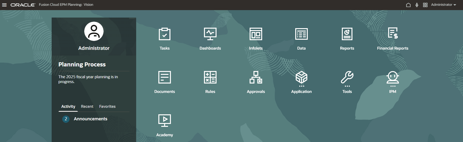 Default home page
