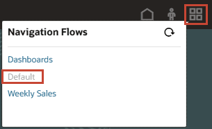 Default Nav flow selected