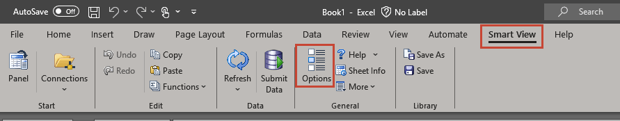 Smart View ribbon