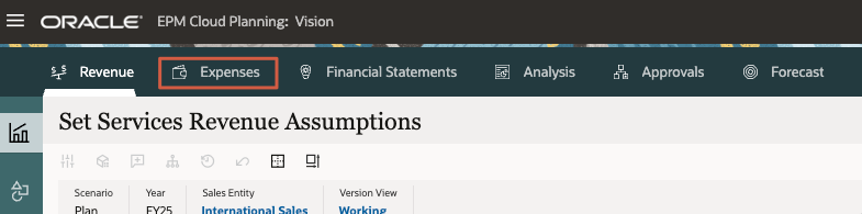 Navigate to Expenses