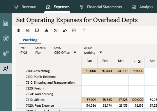 Updated expenses