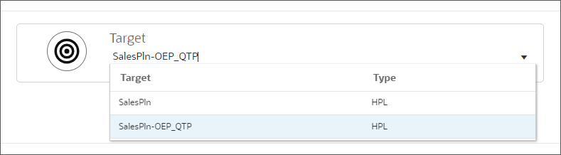 Target Image Using Data Loading Data into Sales Planning using Data Integration