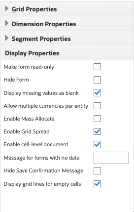 Display Properties